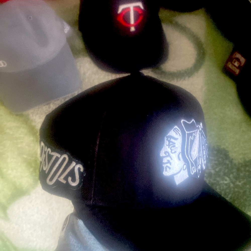 Hats different teams and sizes but mainly in the 7’s